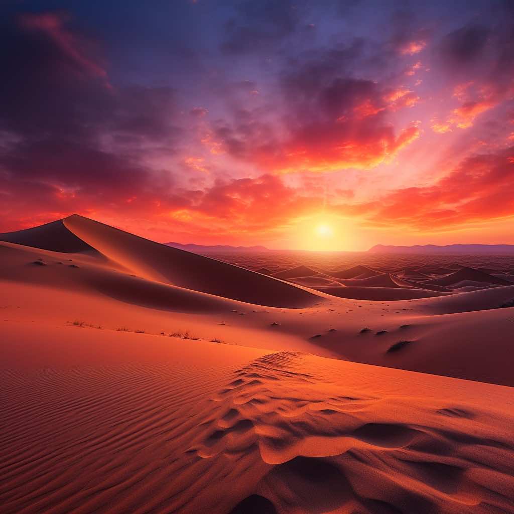 A dramatic desert landscape